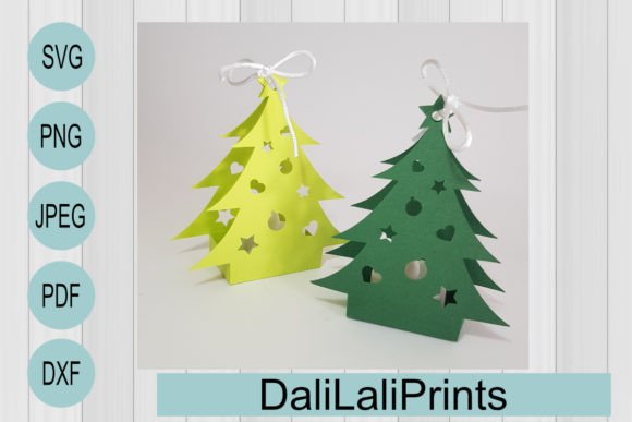 Christmas Tree Luminary Box Template for Shapes and Seasonal Design