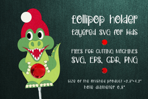 Crocodile Christmas Lollipop Holder for Seasonal Content