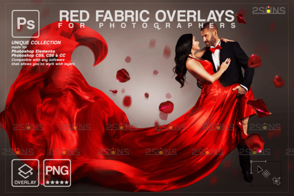 Flying Fabric Photoshop Overlays: Premium Layer Styles for Branding