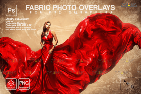 Flying Fabric Photoshop Overlays Waving Review