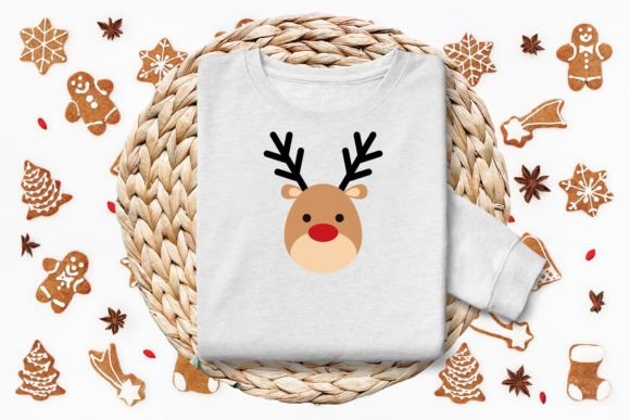 Gingerbread Folded Sweatshirt Mockup for Christmas Amp