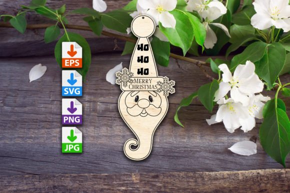 Holiday Cheer with Ho Ho Ho Merry Christmas Santa Ornament
