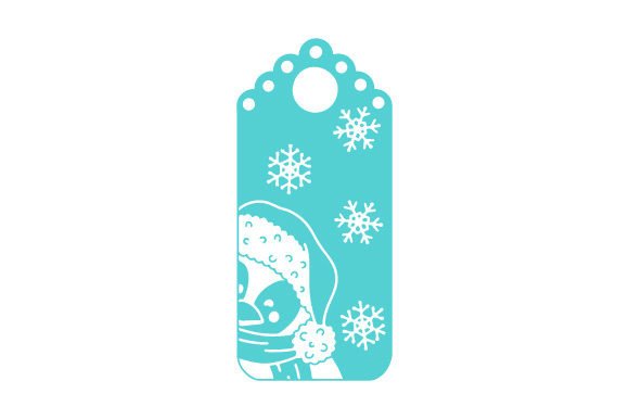 Kawaii Gift Tag- Penguin Peeping for Christmas Branding