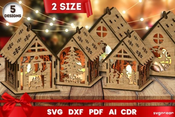 Laser Cut Christmas House SVG: Winter Amp Visuals