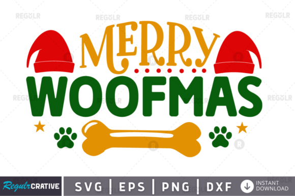 Merry Woofmas Svg Design for Crafts & Holiday Branding