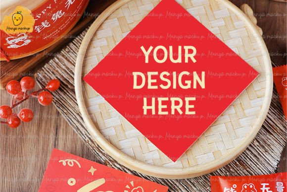 Red Card Chinese New Year Mockup for Christmas Amp Campaigns