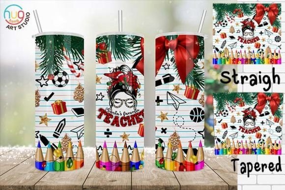 Santa s Favorite Teacher 20oz Tumbler Wraps Review