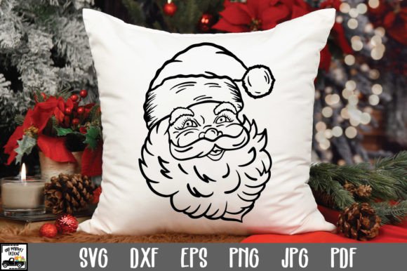 Santa SVG File - Santa Face SVG for Crafts