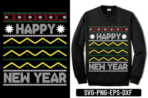 Ugly Sweater - Happy New Year for T-Shirt Designs & Branding